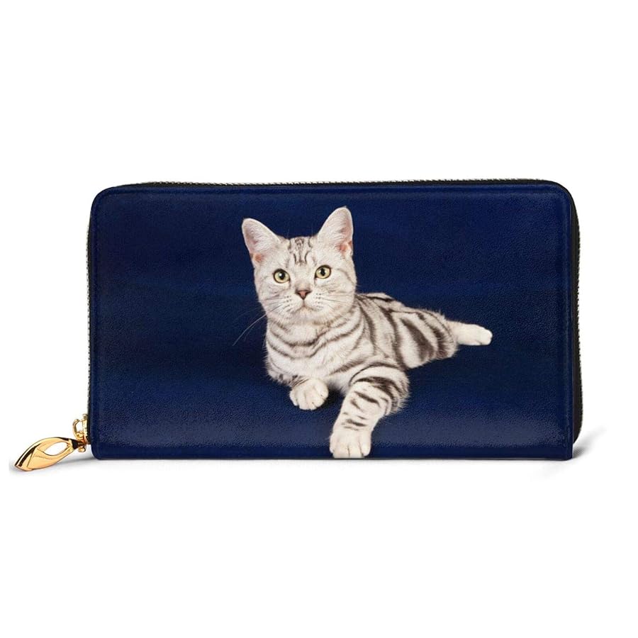 とるねこ xyzオリジナル長財布 渡辺あきお 猫柄 長財布 L字ファスナー 薄札束入れ 本革 牛革 猫